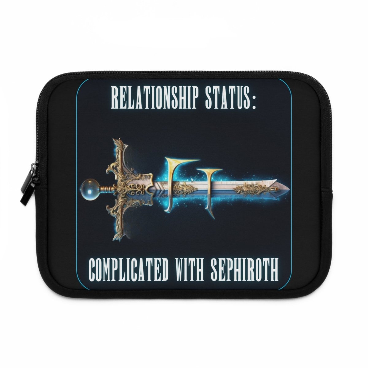 Goated Goods - Final Fantasy - Relationship status Complicated with Sephiroth - Laptop Sleeve - Black - 10"