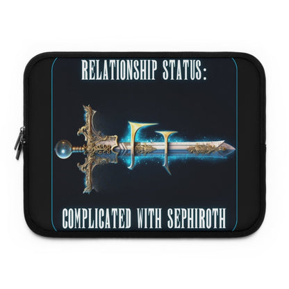 Goated Goods - Final Fantasy - Relationship status Complicated with Sephiroth - Laptop Sleeve - Black - 13"