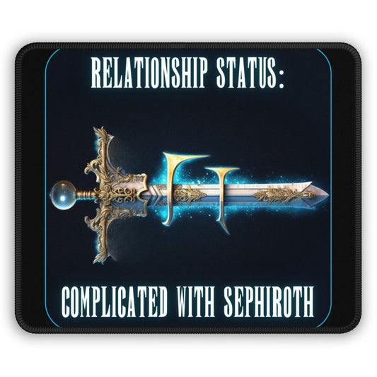 Goated Goods - Final Fantasy - Relationship status Complicated with Sephiroth - Mouse Pad - Rectangle - 9" × 7"