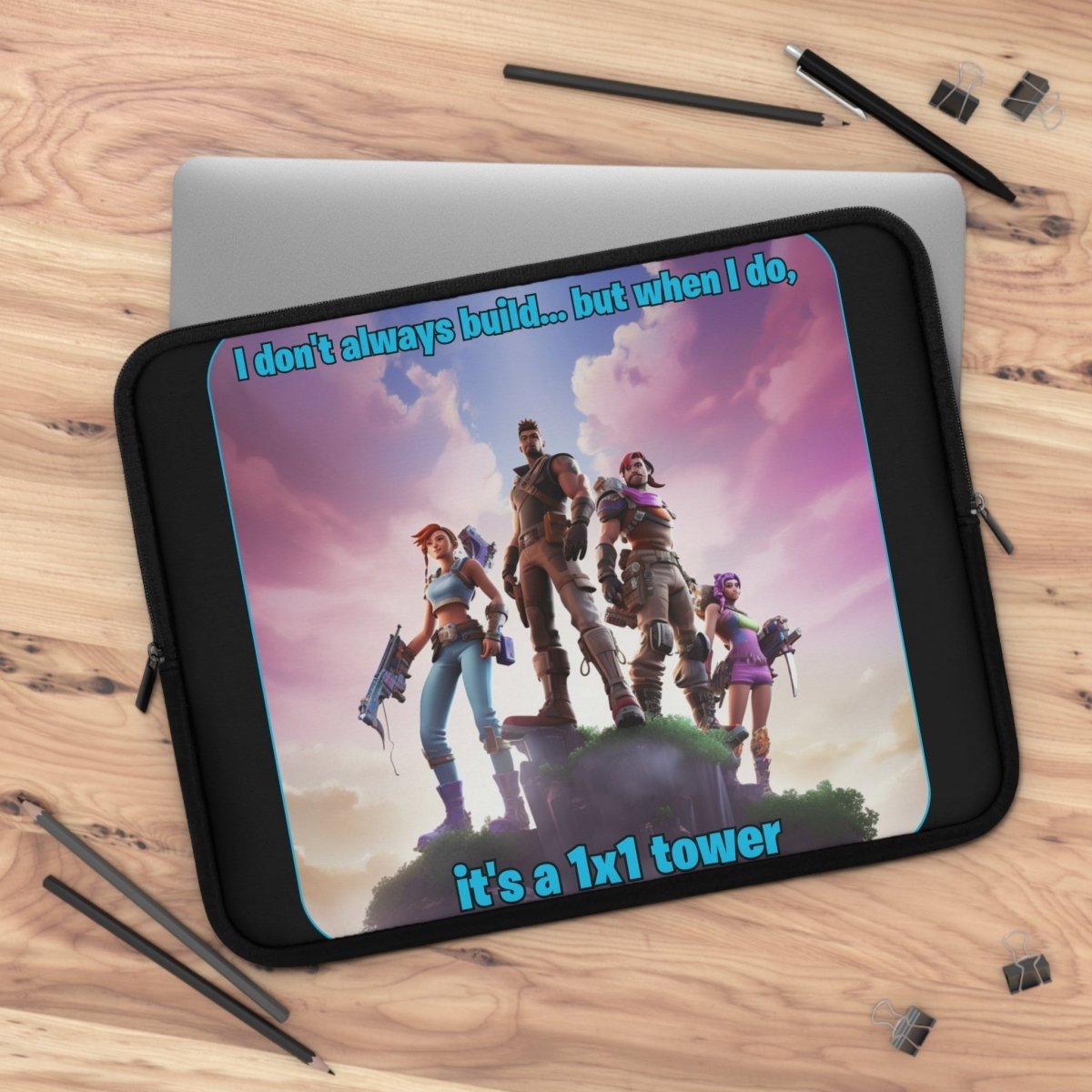 Goated Goods - Fortnite - 1x1 tower - Laptop Sleeve - Black - 17"