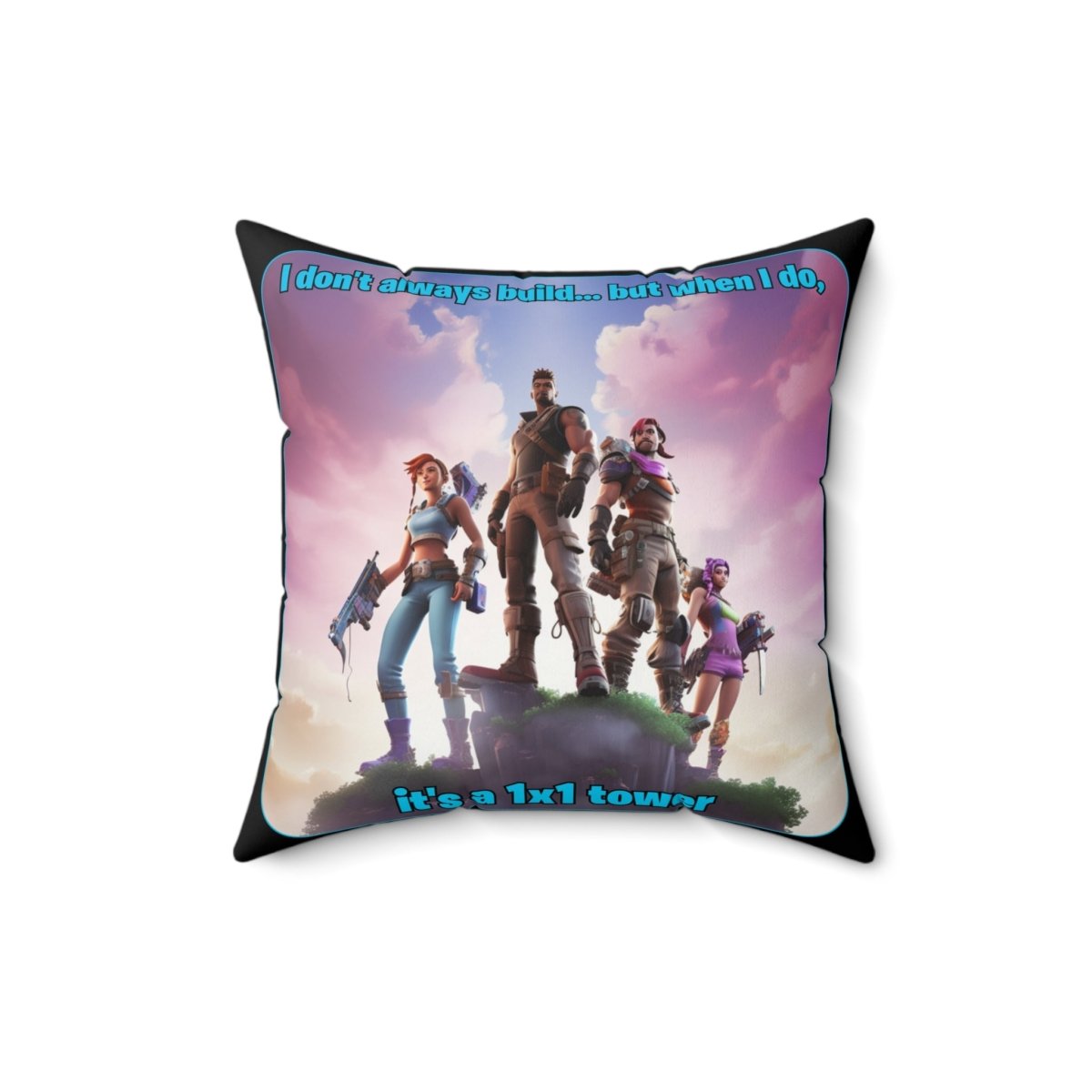 Goated Goods - Fortnite - 1x1 tower - Square Pillow - 16" × 16" -