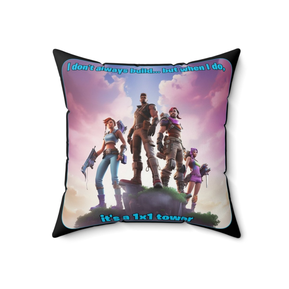 Goated Goods - Fortnite - 1x1 tower - Square Pillow - 18" × 18" -