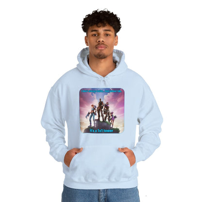 Goated Goods - Fortnite - 1x1 tower - Unisex Hoodie - Light Blue - S