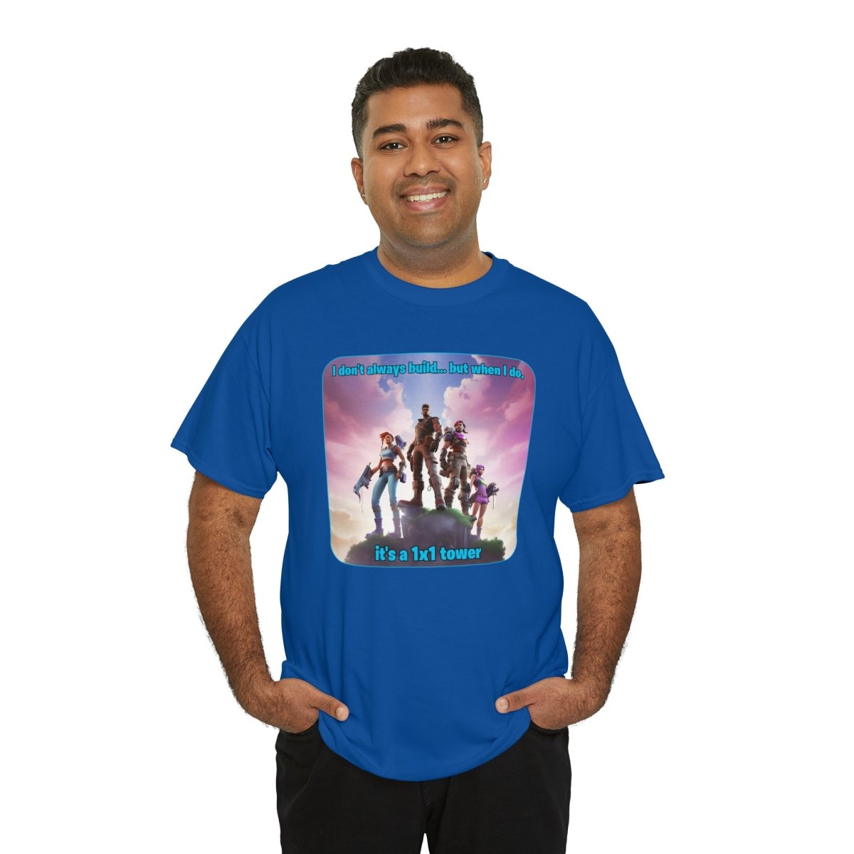 Goated Goods - Fortnite - 1x1 tower - Unisex T-shirt - Royal - S