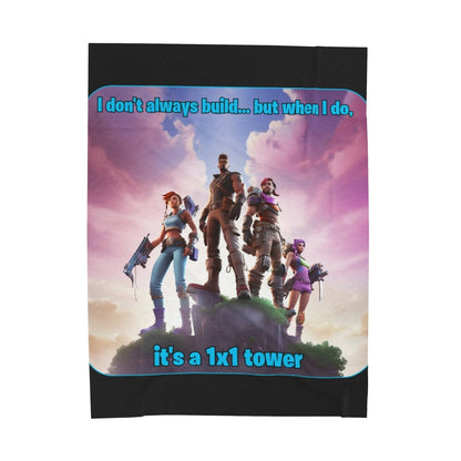 Goated Goods - Fortnite - 1x1 tower - Velveteen Plush Blanket - 60" × 80" -