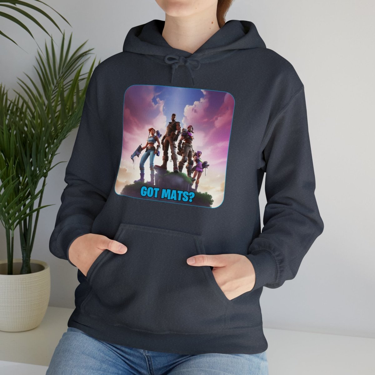 Goated Goods - Fortnite - Got Mats - Unisex Hoodie - Heather Navy - S