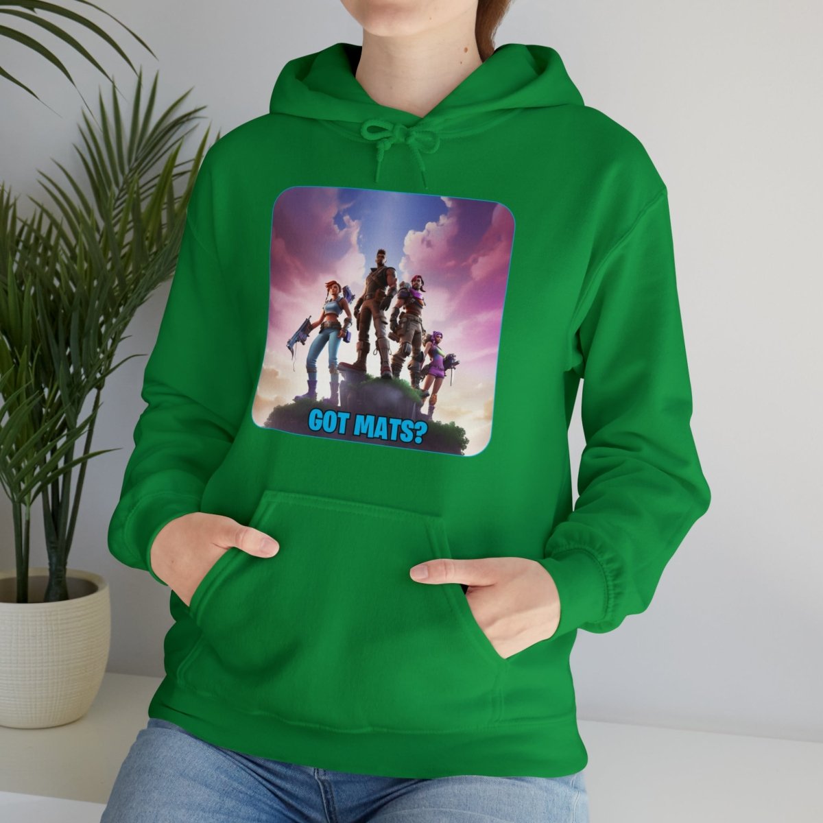 Goated Goods - Fortnite - Got Mats - Unisex Hoodie - Irish Green - 3XL