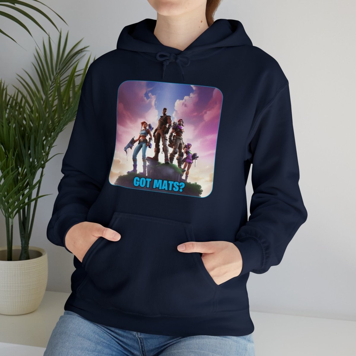 Goated Goods - Fortnite - Got Mats - Unisex Hoodie - Navy - M