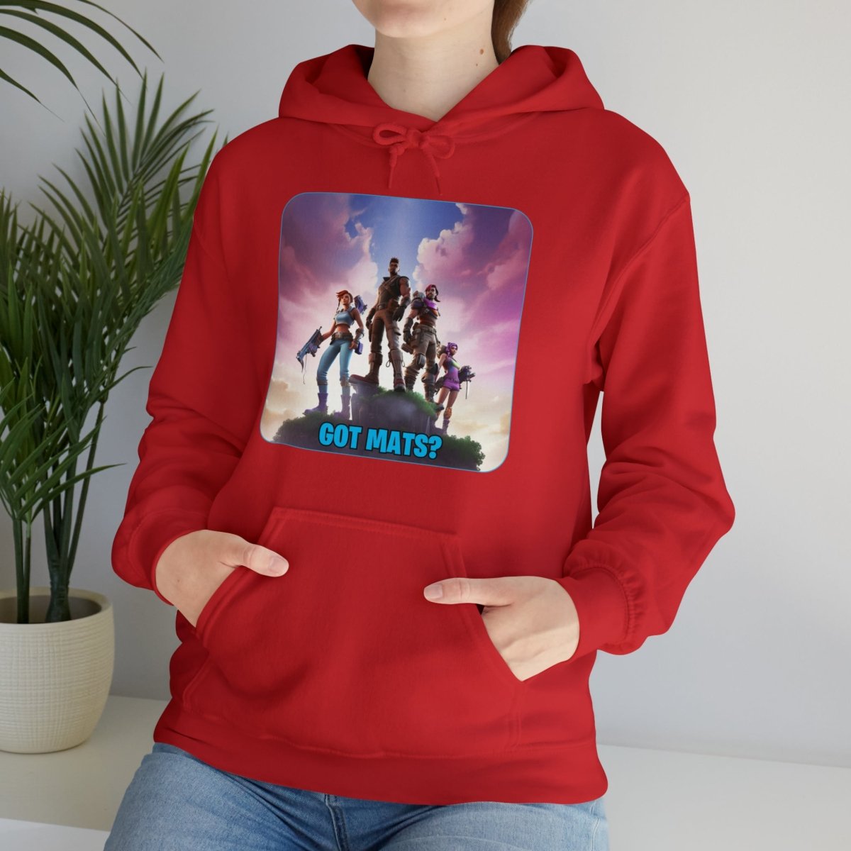 Goated Goods - Fortnite - Got Mats - Unisex Hoodie - Red - S