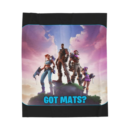 Goated Goods - Fortnite - Got Mats - Velveteen Plush Blanket - 30" × 40" -