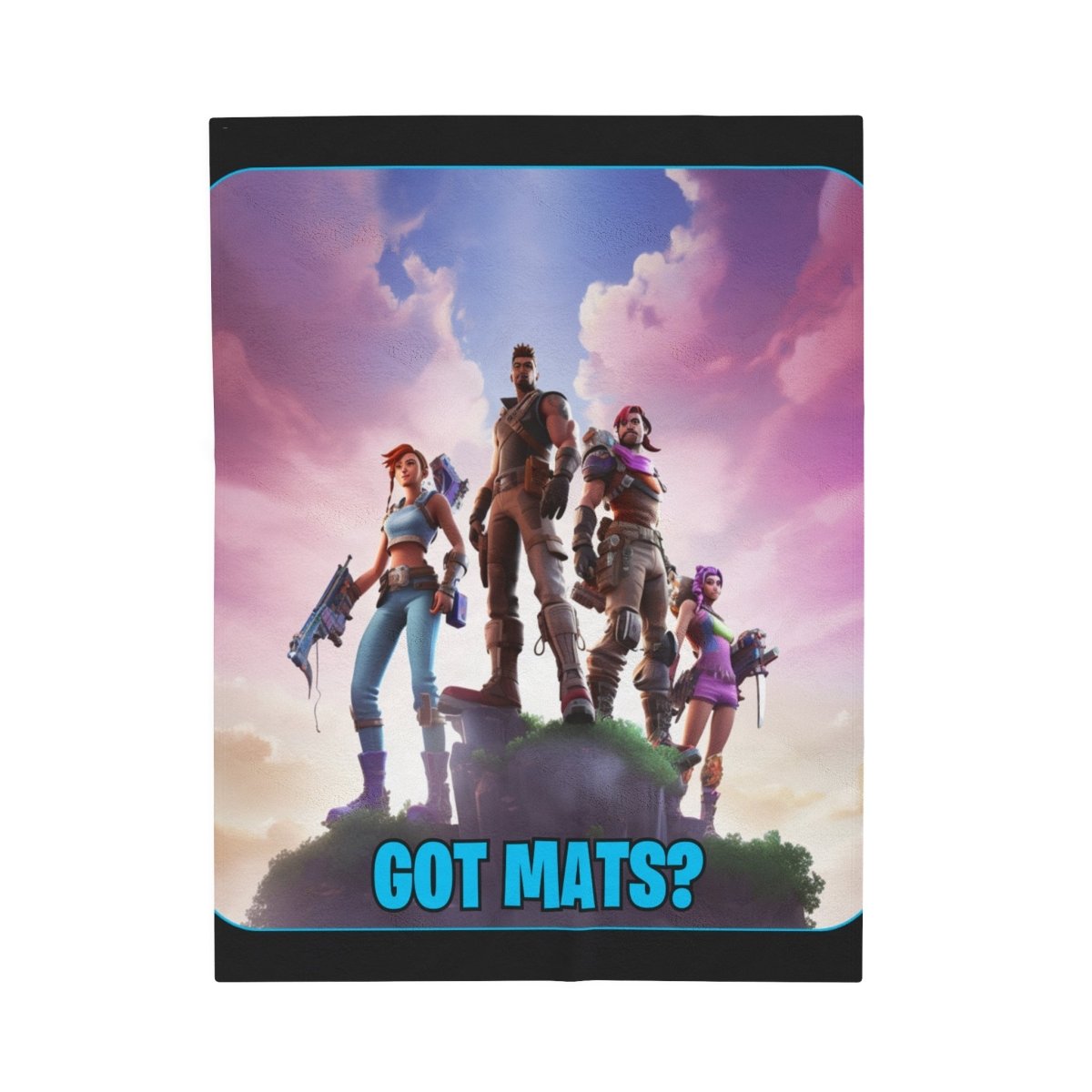 Goated Goods - Fortnite - Got Mats - Velveteen Plush Blanket - 50" × 60" -