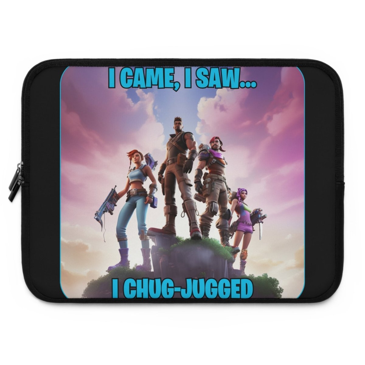 Goated Goods - Fortnite - I Came, I Saw, I Chug-Jugged - Laptop Sleeve - Black - 17"