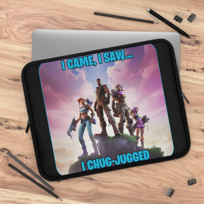 Goated Goods - Fortnite - I Came, I Saw, I Chug-Jugged - Laptop Sleeve - Black - 17"