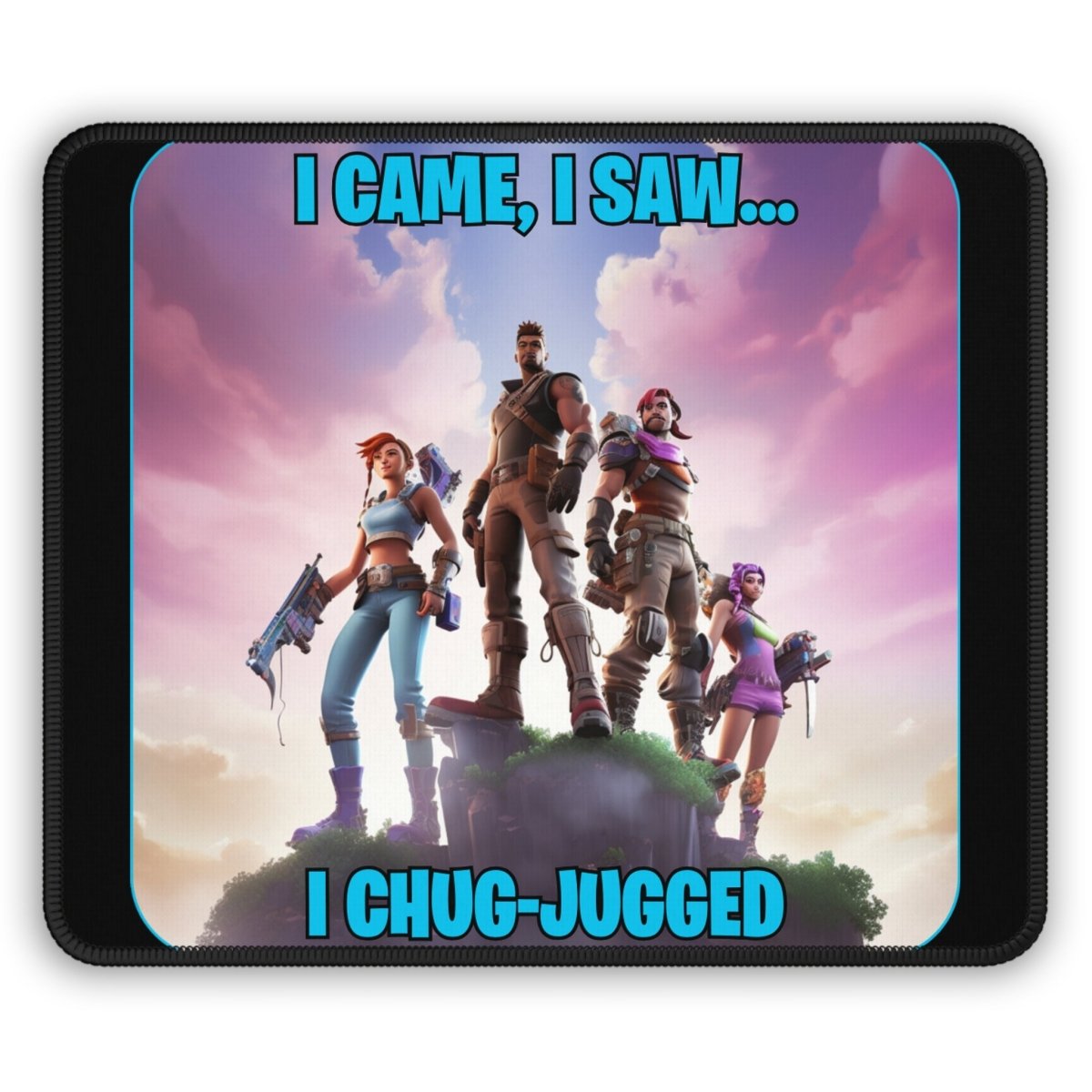 Goated Goods - Fortnite - I Came, I Saw, I Chug-Jugged - Mouse Pad - Rectangle - 9" × 7"