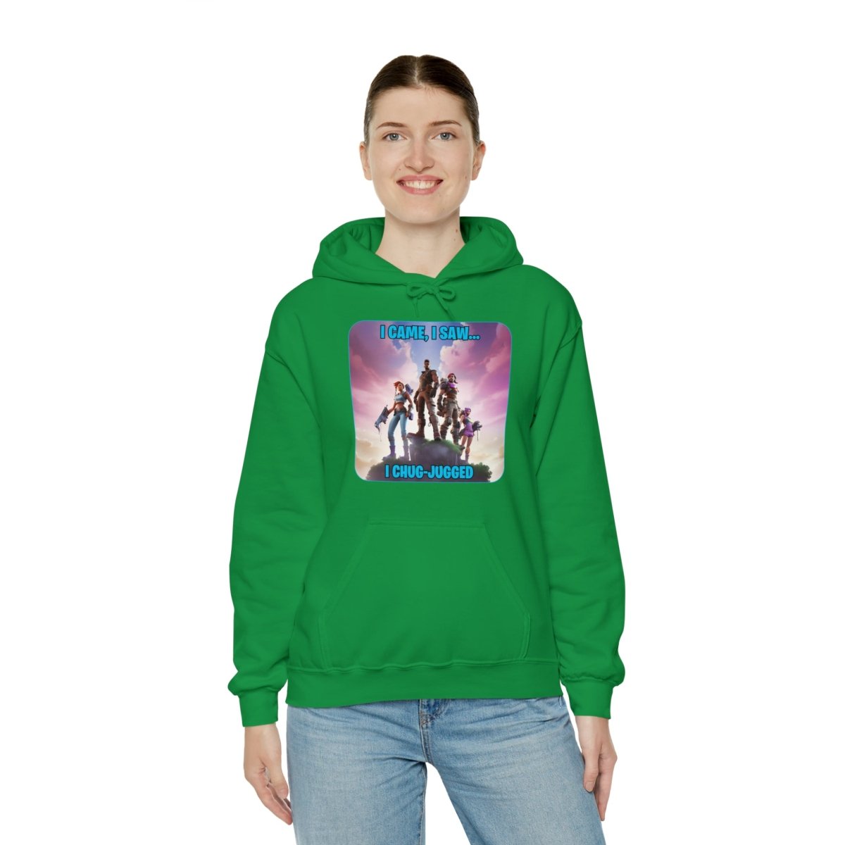 Goated Goods - Fortnite - I Came, I Saw, I Chug-Jugged - Unisex Hoodie - Irish Green - 2XL