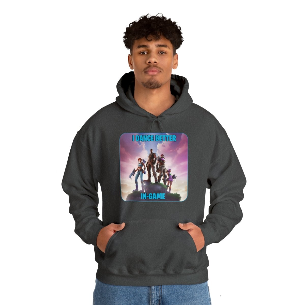 Goated Goods - Fortnite - I Dance Better In-Game - Unisex Hoodie - Dark Heather - L