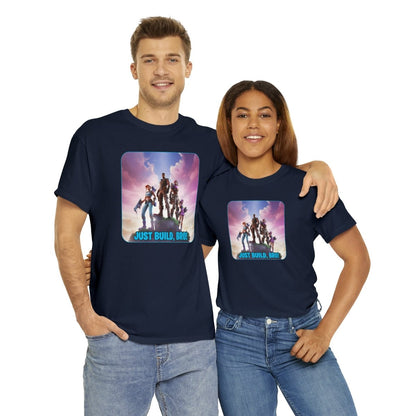 Goated Goods - Fortnite - Just Build, Bro! - Unisex T-shirt - Navy - M