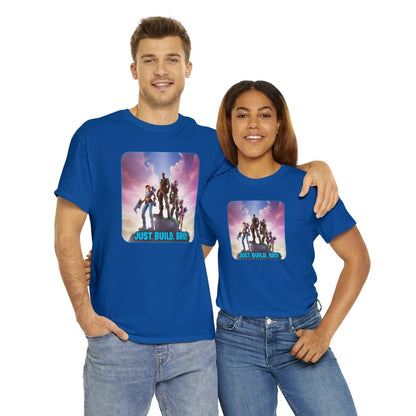 Goated Goods - Fortnite - Just Build, Bro! - Unisex T-shirt - Royal - 2XL