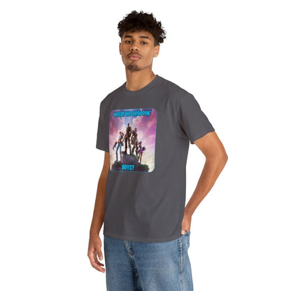 Goated Goods - Fortnite - Where We Droppin', Boys - Unisex T-shirt - Charcoal - S