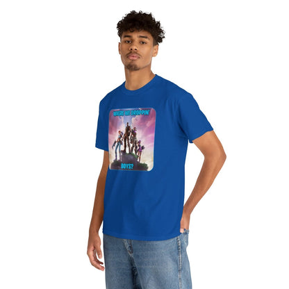 Goated Goods - Fortnite - Where We Droppin', Boys - Unisex T-shirt - Royal - S