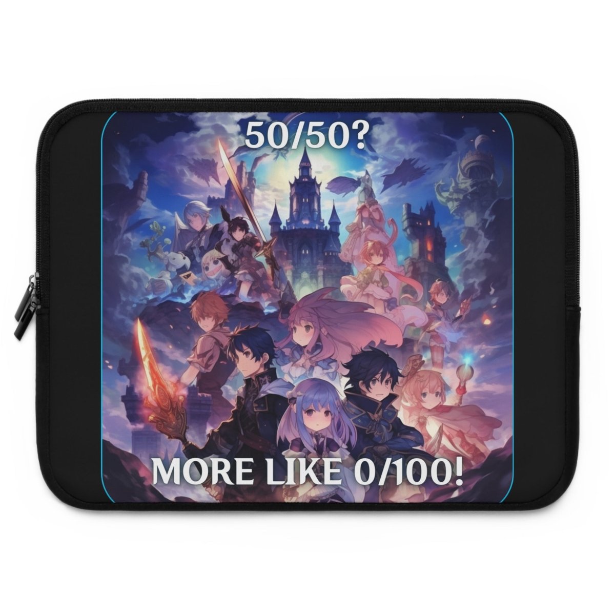 Goated Goods - Genshin Impact - 5050 More like 0100! - Laptop Sleeve - Black - 17"