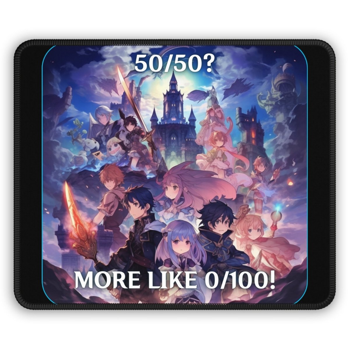 Goated Goods - Genshin Impact - 5050 More like 0100! - Mouse Pad - Rectangle - 9" × 7"