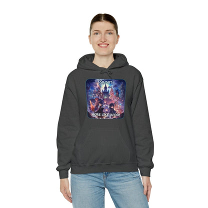 Goated Goods - Genshin Impact - 5050 More like 0100! - Unisex Hoodie - Dark Heather - M