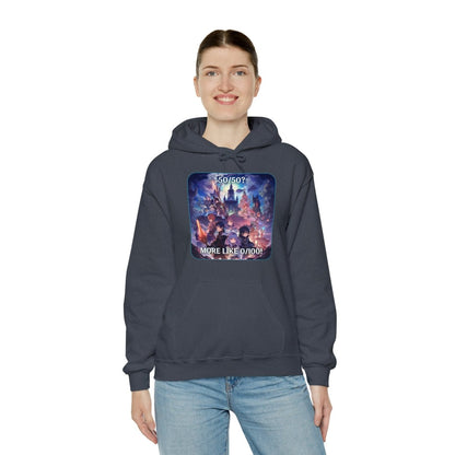 Goated Goods - Genshin Impact - 5050 More like 0100! - Unisex Hoodie - Heather Navy - L