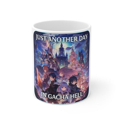 Goated Goods - Genshin Impact - Just Another Day in Gacha Hell - Coffee Mug - 11oz -