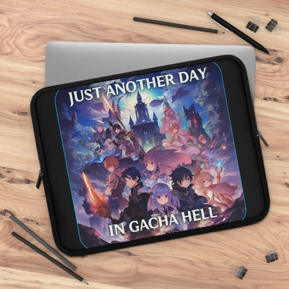 Goated Goods - Genshin Impact - Just Another Day in Gacha Hell - Laptop Sleeve - Black - 17"