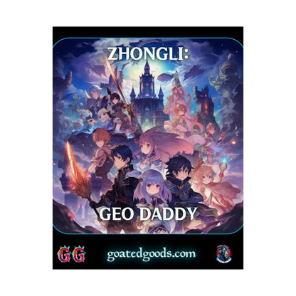 Goated Goods - Genshin Impact - Zhongli Geo Daddy - Matte Vertical Poster - 11″ x 14″ - Matte