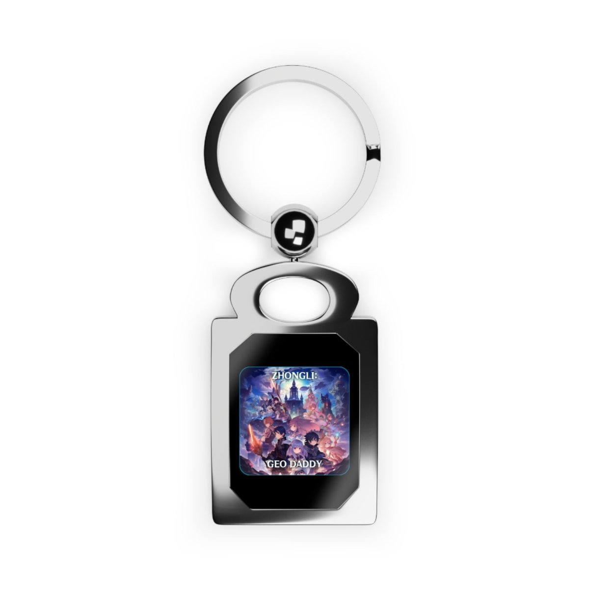 Goated Goods - Genshin Impact - Zhongli Geo Daddy - Silver Keychain - One size - Glossy