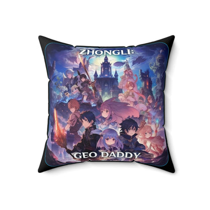 Goated Goods - Genshin Impact - Zhongli Geo Daddy - Square Pillow - 18" × 18" -