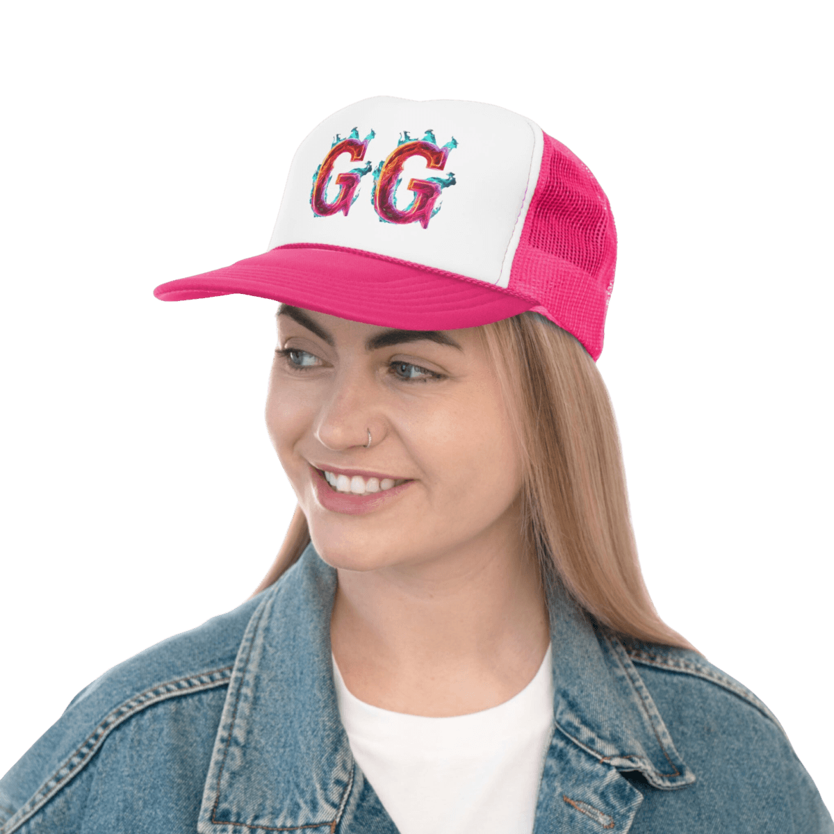 Goated Goods - GG - Classic Trucker Hat - Black - One size