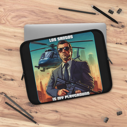 Goated Goods - Grand Theft Auto - Los Santos is my playground - Laptop Sleeve - Black - 15"