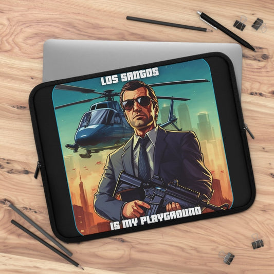 Goated Goods - Grand Theft Auto - Los Santos is my playground - Laptop Sleeve - Black - 17"