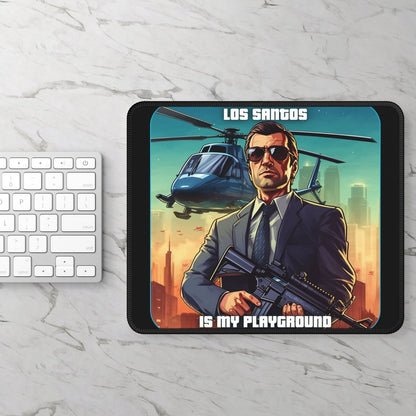 Goated Goods - Grand Theft Auto - Los Santos is my playground - Mouse Pad - Rectangle - 9" × 7"