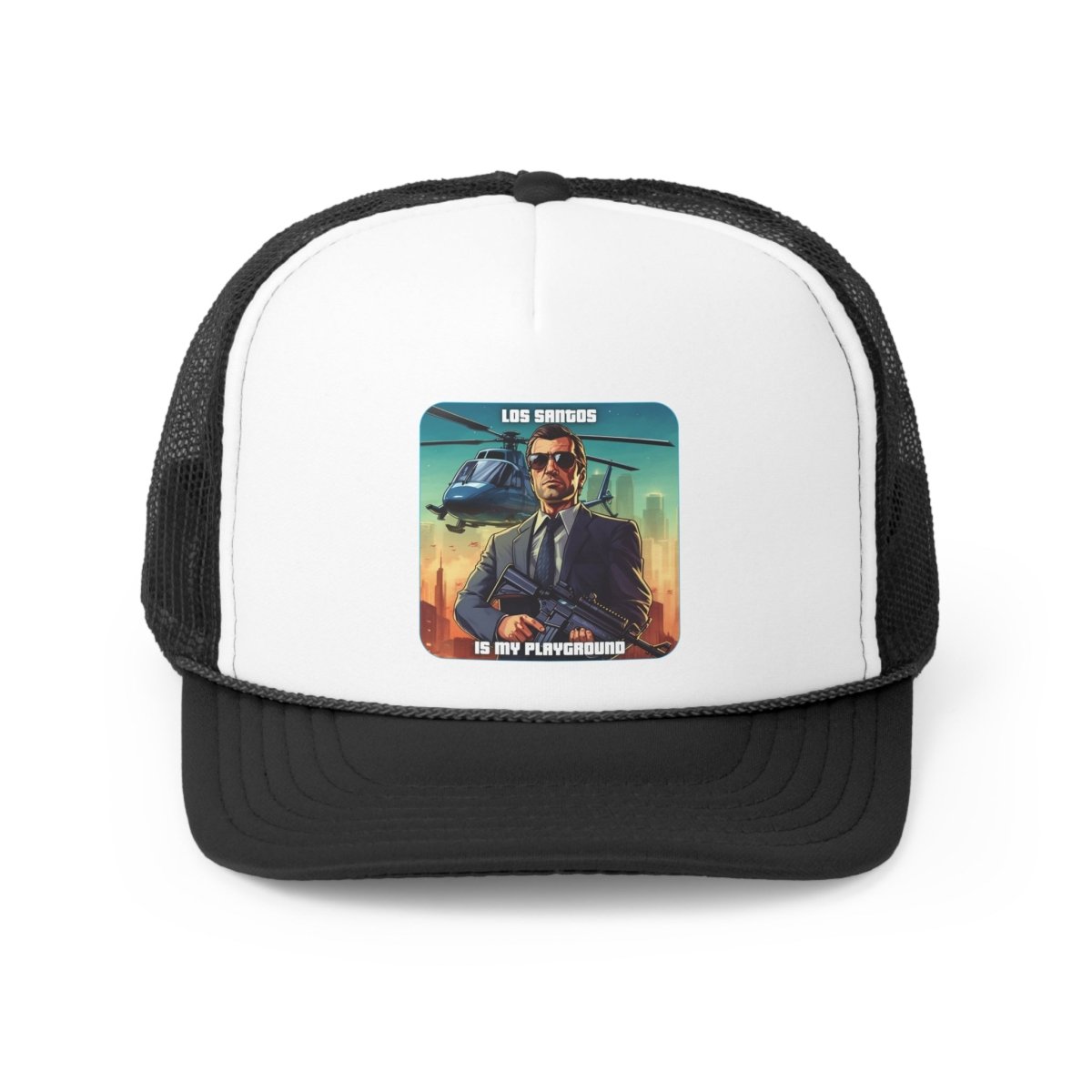 Goated Goods - Grand Theft Auto - Los Santos is my playground - Trucker Hat - Black - One size