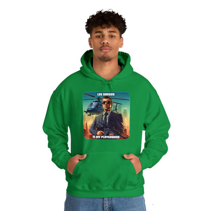 Goated Goods - Grand Theft Auto - Los Santos is my playground - Unisex Hoodie - Irish Green - 4XL