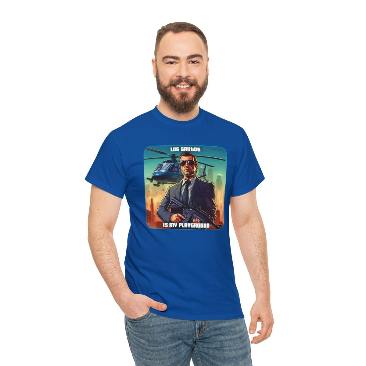 Goated Goods - Grand Theft Auto - Los Santos is my playground - Unisex T-shirt - Royal - S