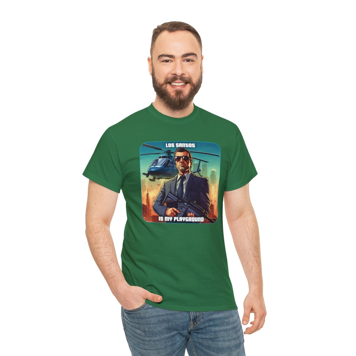 Goated Goods - Grand Theft Auto - Los Santos is my playground - Unisex T-shirt - Turf Green - S