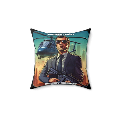 Goated Goods - Grand Theft Auto - Wanted Level Monday Morning - Square Pillow - 14" × 14" -