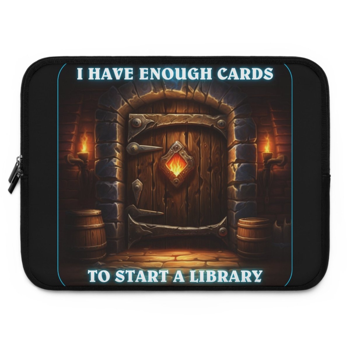 Goated Goods - Hearthstone - I have enough cards to start a Library - Laptop Sleeve - Black - 17"