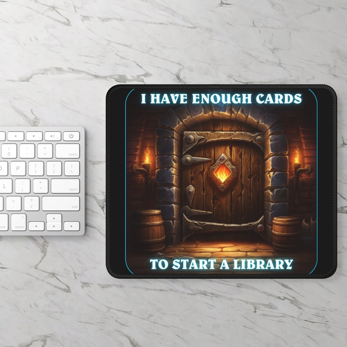 Goated Goods - Hearthstone - I have enough cards to start a Library - Mouse Pad - Rectangle - 9" × 7"