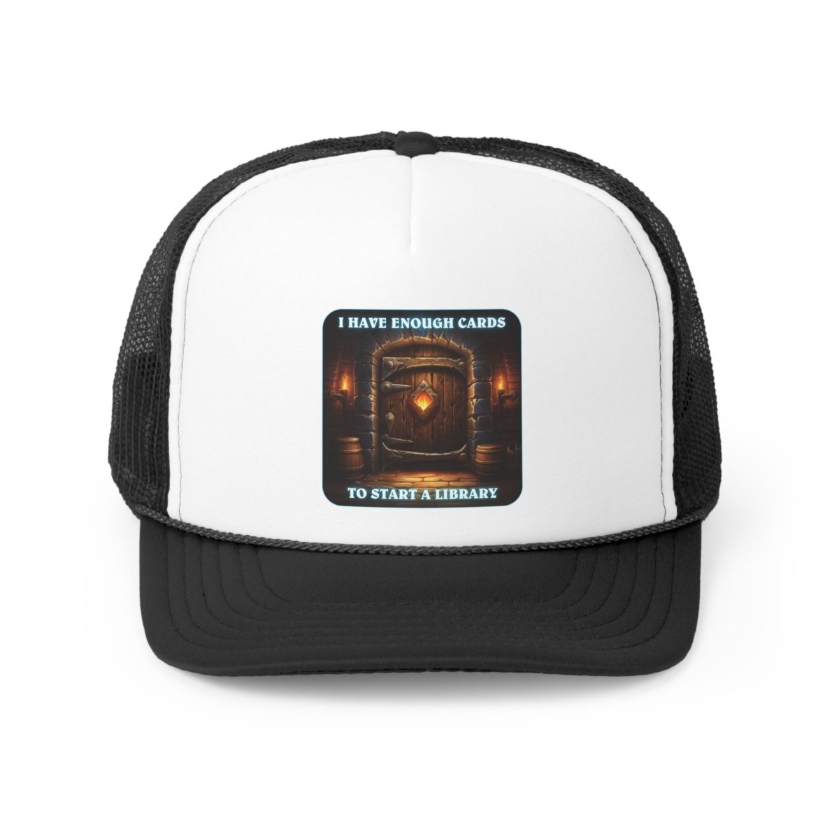 Goated Goods - Hearthstone - I have enough cards to start a Library - Trucker Hat - Black - One size