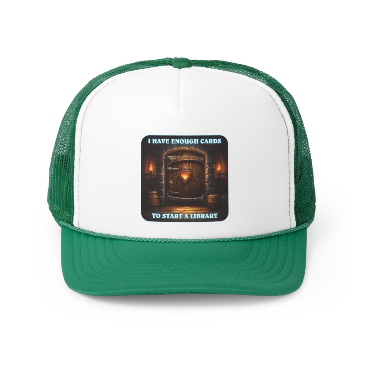 Goated Goods - Hearthstone - I have enough cards to start a Library - Trucker Hat - Green - One size