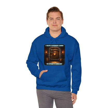 Goated Goods - Hearthstone - I have enough cards to start a Library - Unisex Hoodie - Royal - S