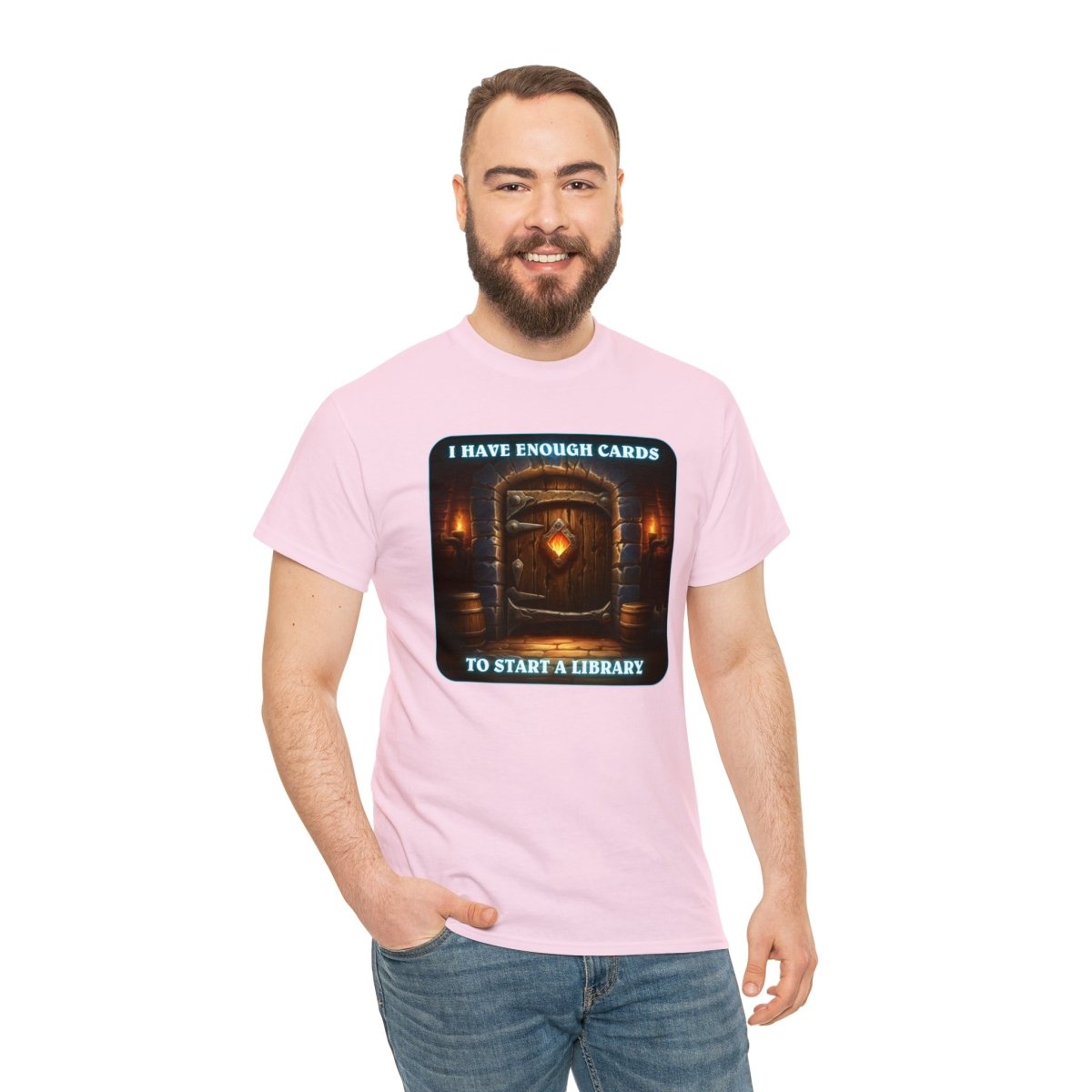 Goated Goods - Hearthstone - I have enough cards to start a Library - Unisex T-shirt - Light Pink - S