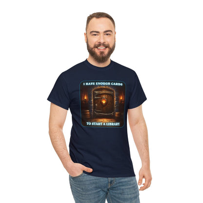 Goated Goods - Hearthstone - I have enough cards to start a Library - Unisex T-shirt - Navy - S