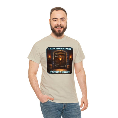 Goated Goods - Hearthstone - I have enough cards to start a Library - Unisex T-shirt - Sand - L